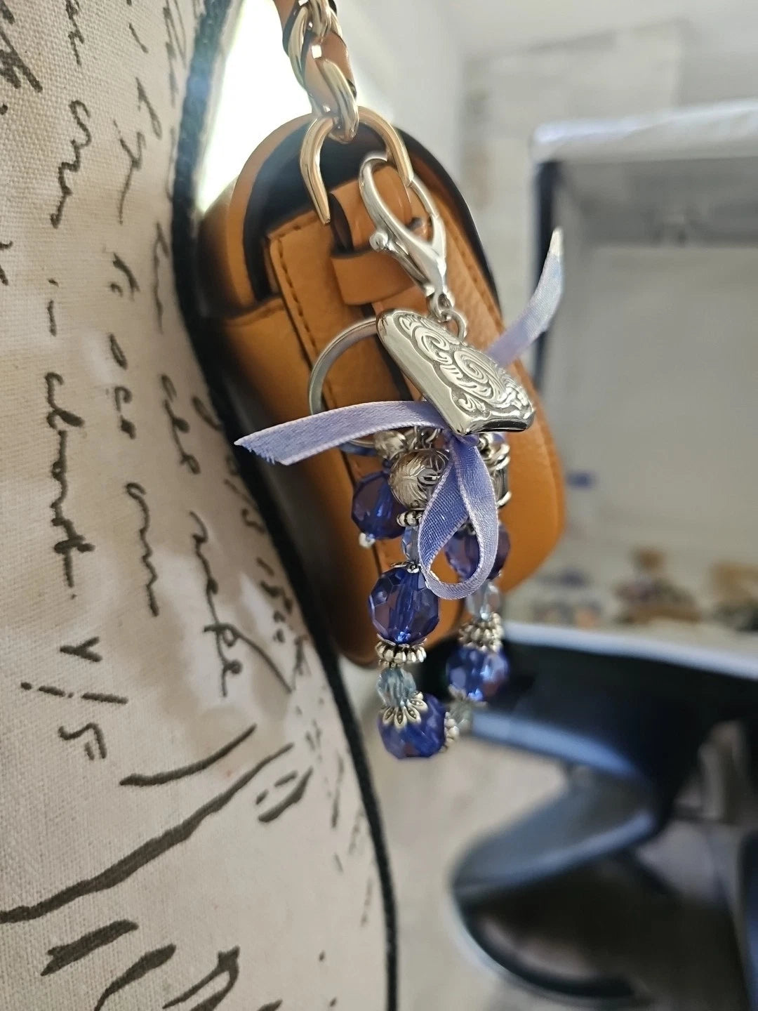 Purse Charm- Blue Heart