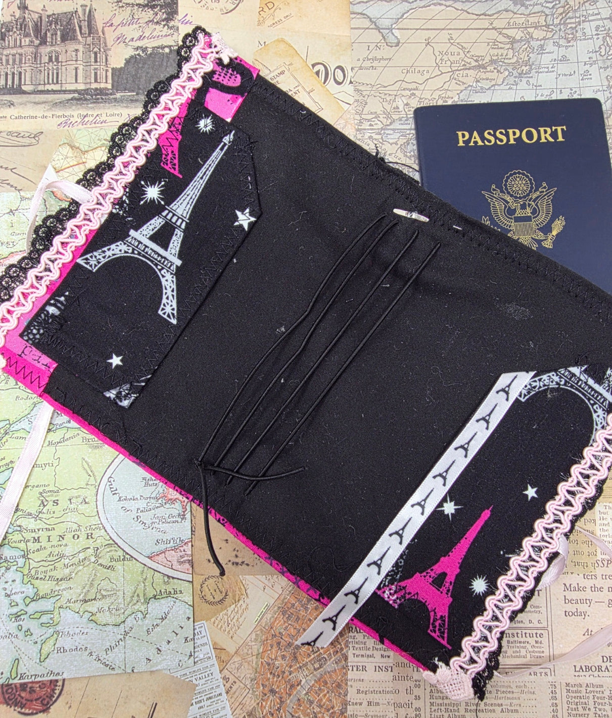 Vintage Passport Holder - Paris with Love