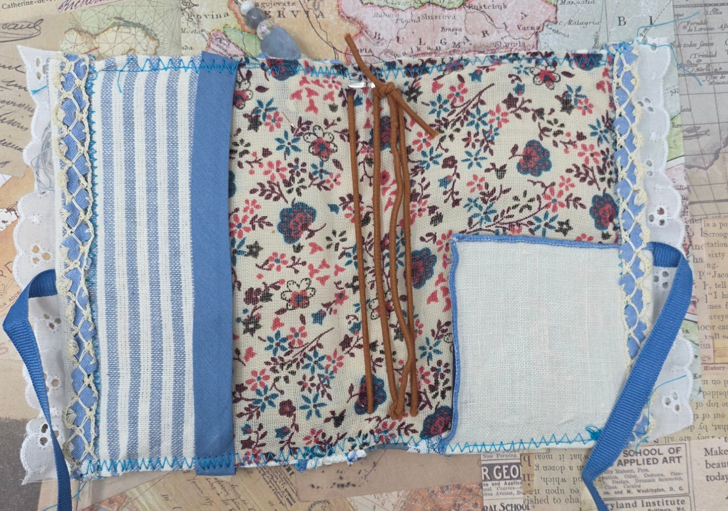 Vintage Passport Holder - Stripes