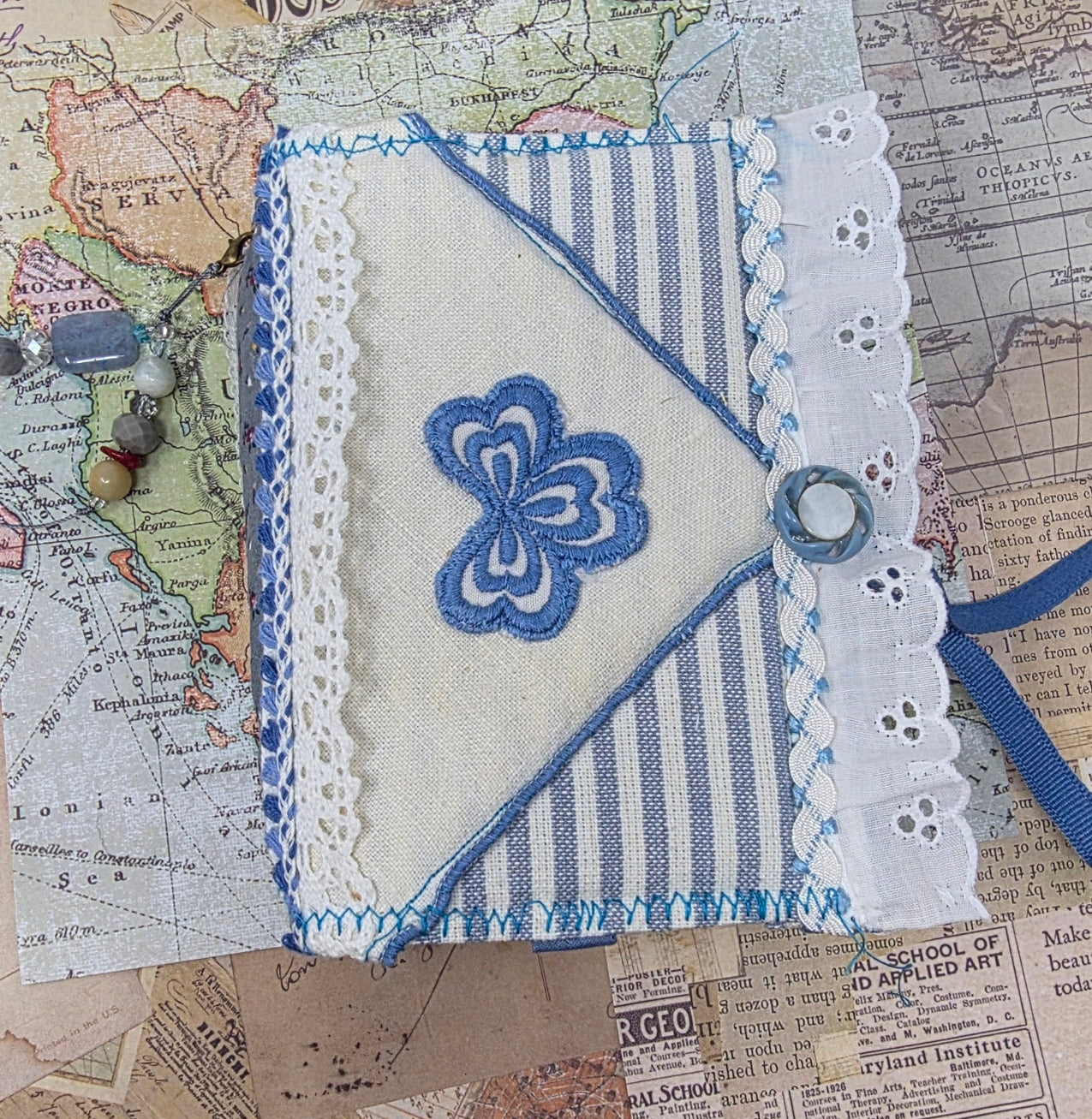 Vintage Passport Holder - Stripes