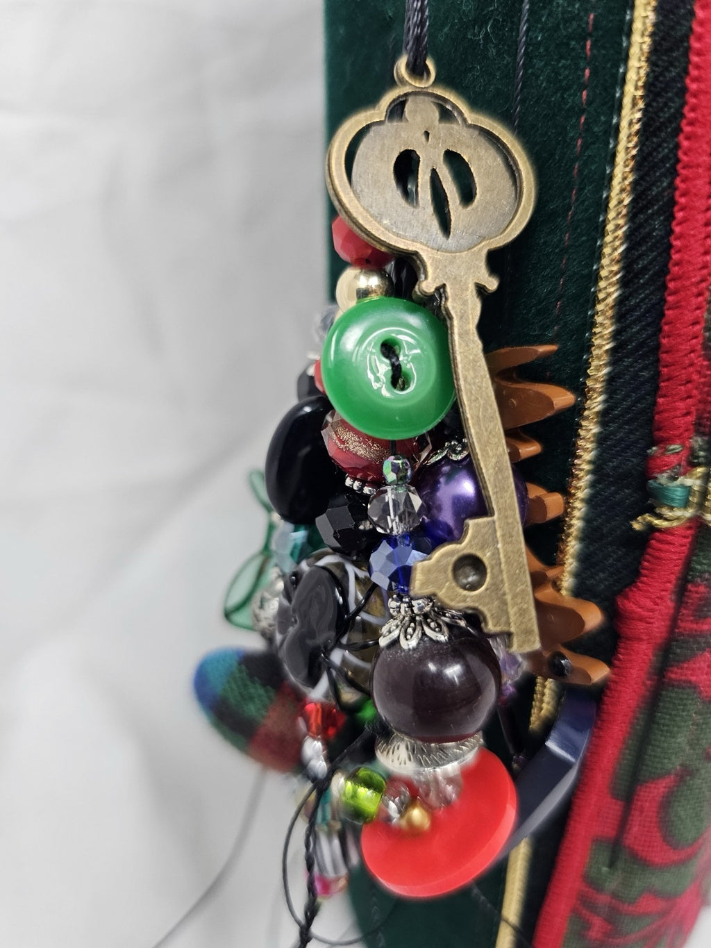 Gothic Christmas Vintage Journal Handmade Hard CoverFabric