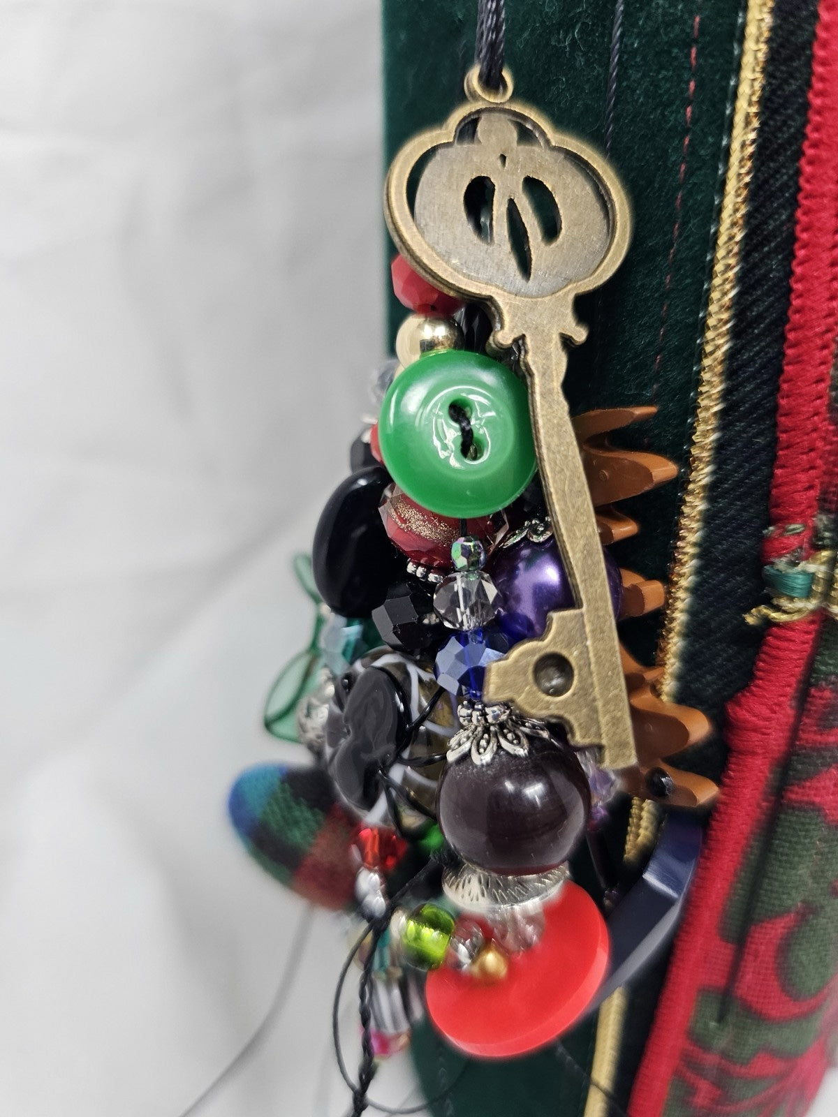 Gothic Christmas Vintage Journal Handmade Hard CoverFabric