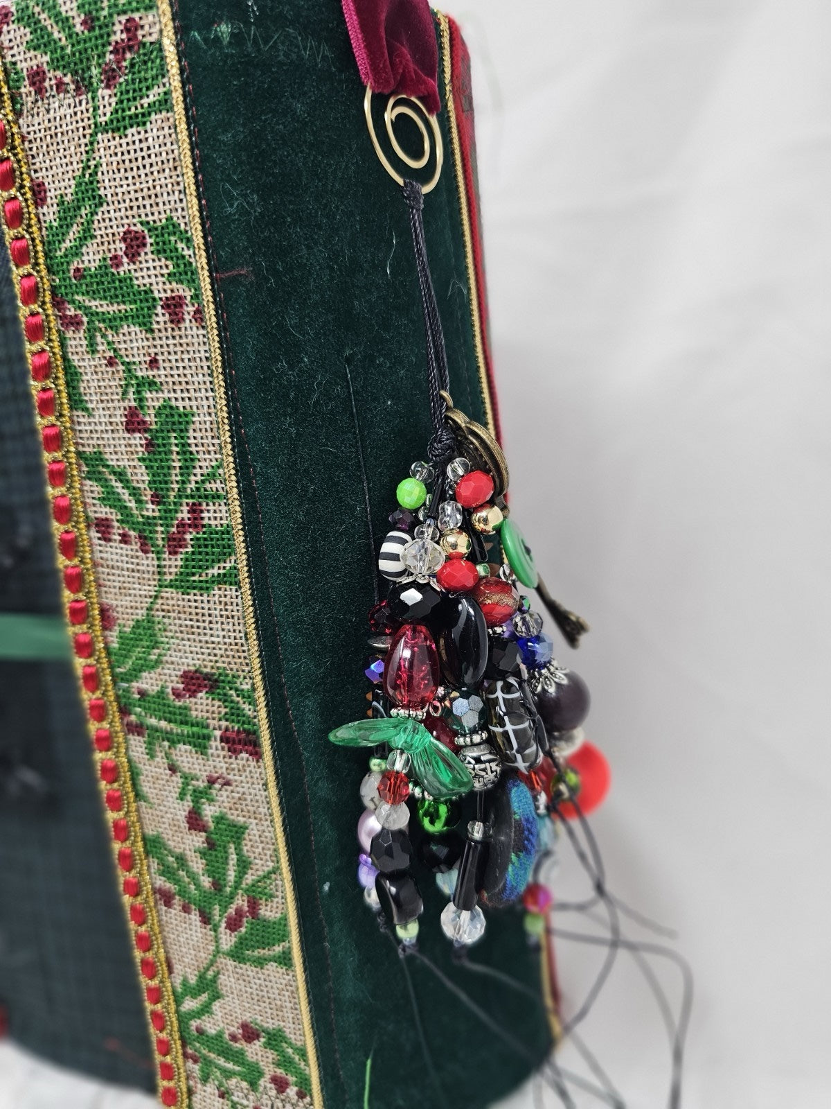 Gothic Christmas Vintage Journal Handmade Hard CoverFabric