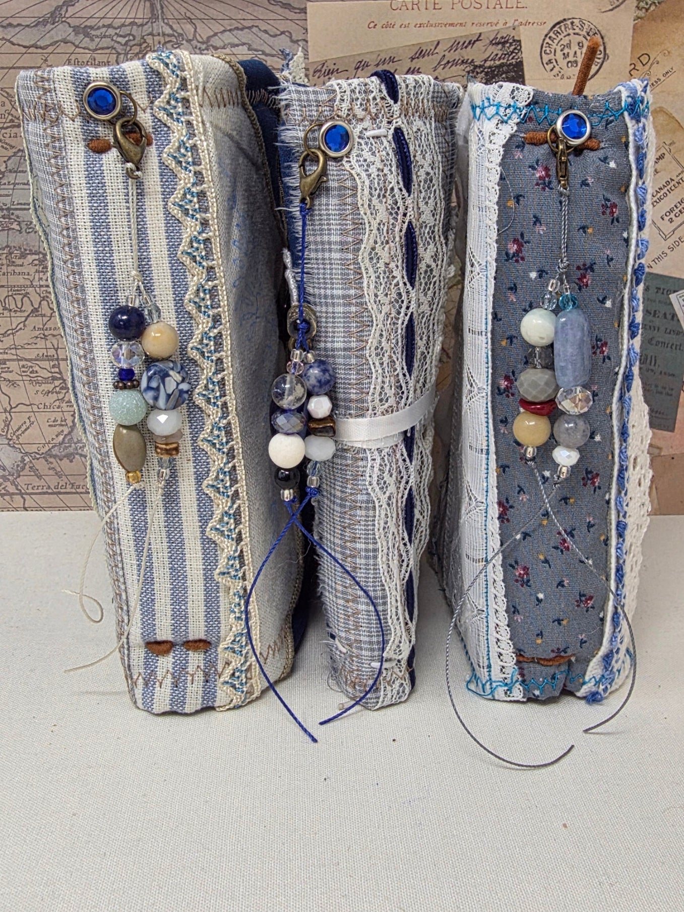 Vintage Passport Holder - Blue Lotus