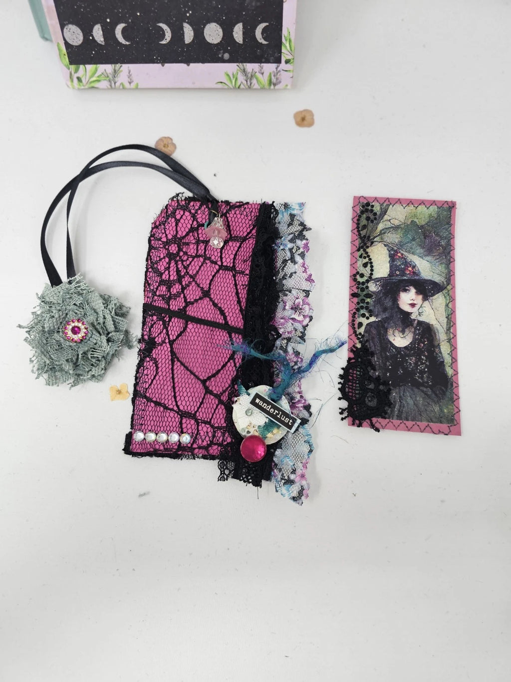 Vintage Chic Lace Bookmark - Wanderlust - Handmade