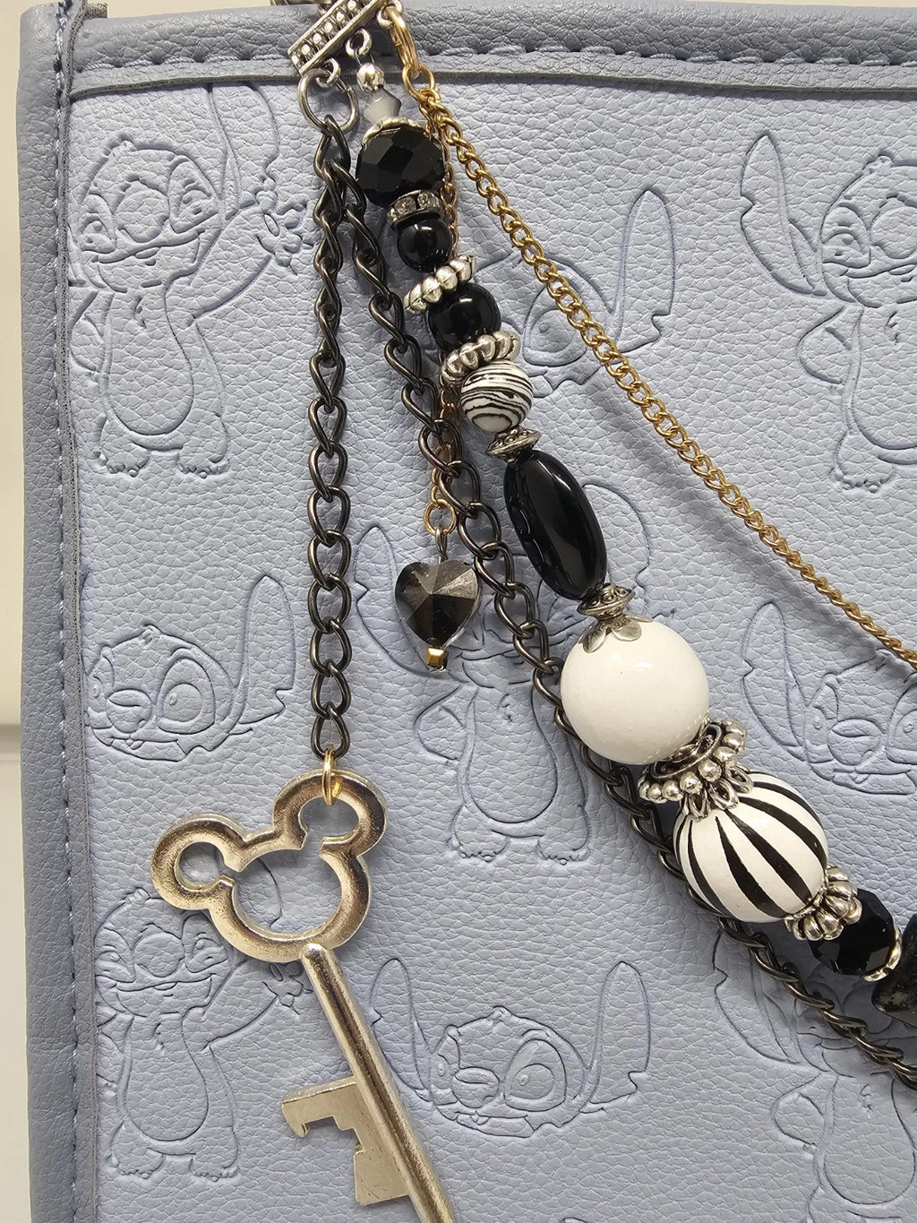 Double Chain Purse Charm - Mickey's Key & Spider