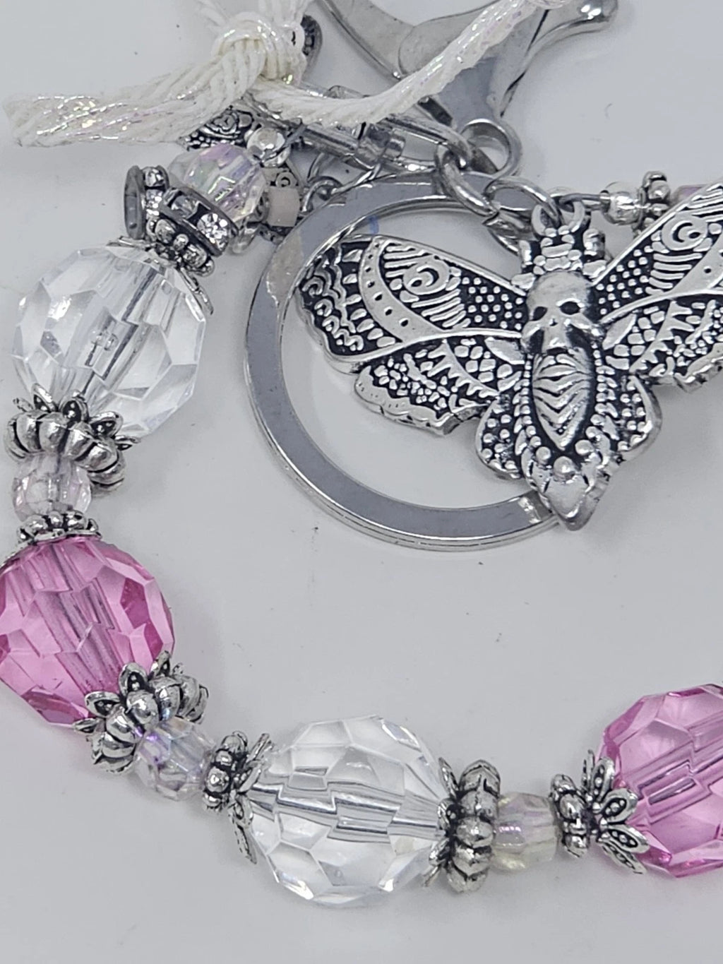 Purse Charm - Moth and the heart