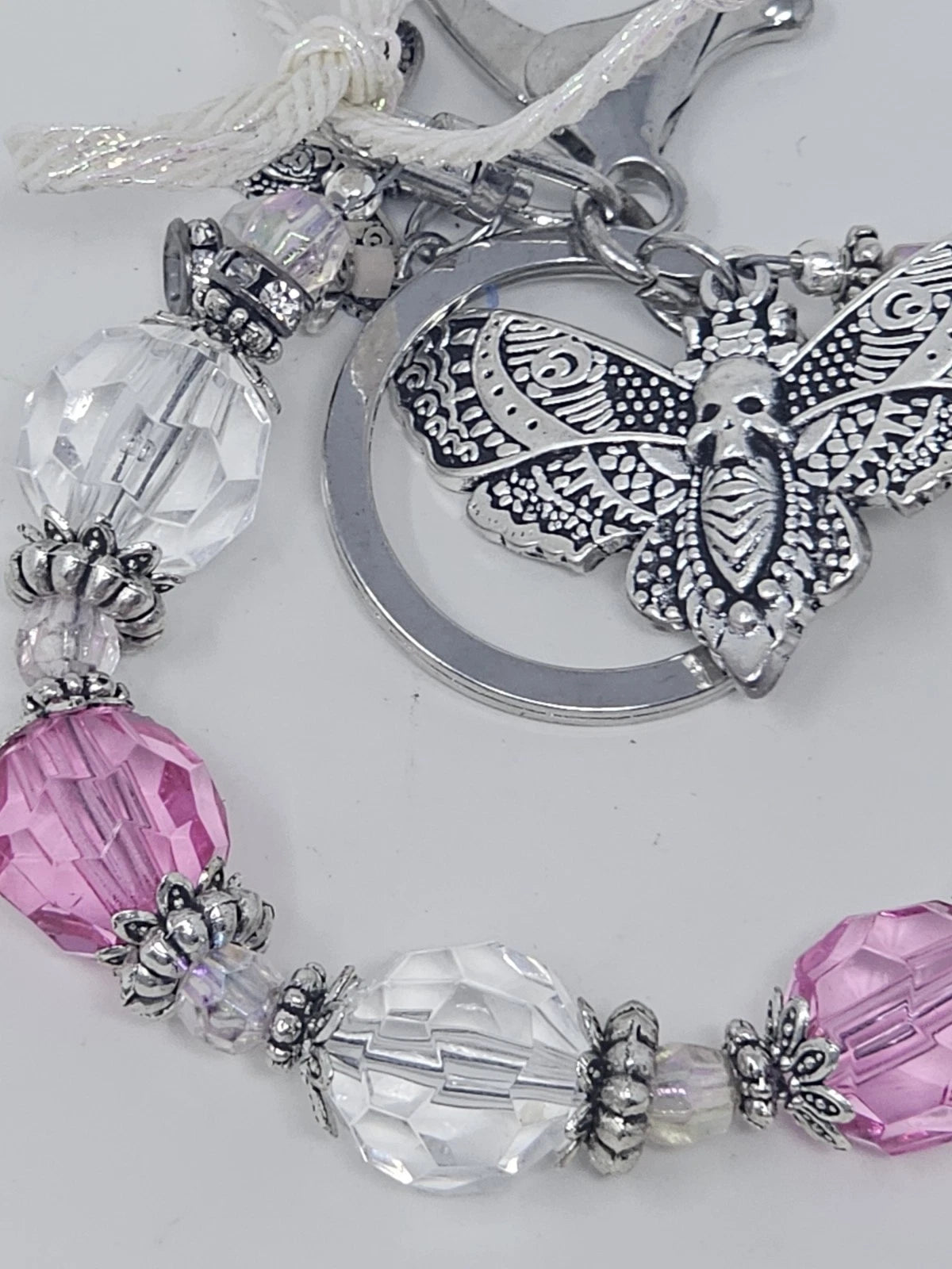 Purse Charm - Moth and the heart