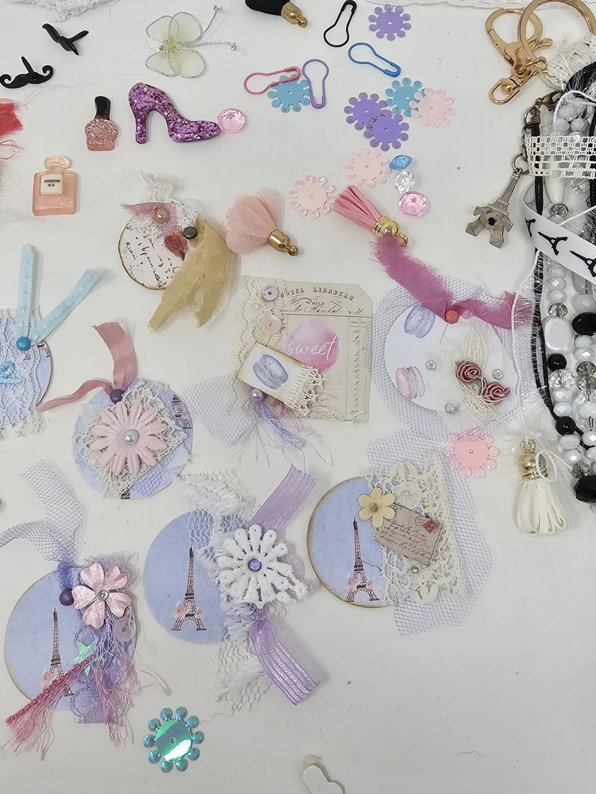 Journaling Kit With Chunky Purse Charm  - From Paris With Love French Themed