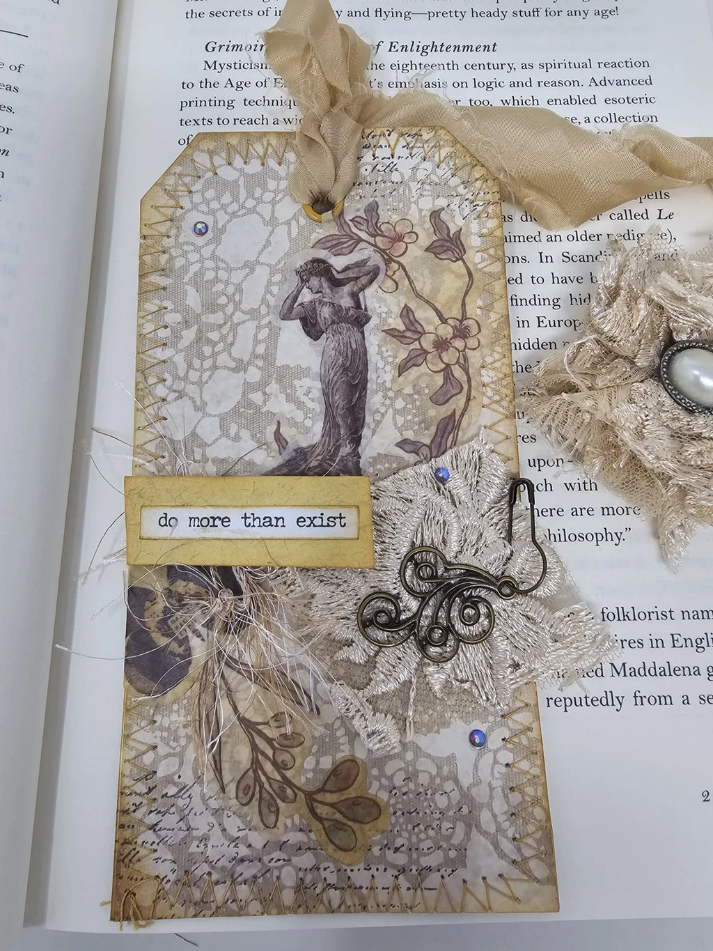 Vintage Bookmark - "Do More Than Exist".