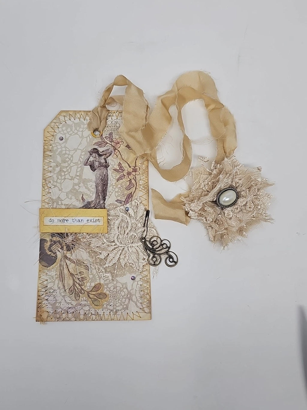 Vintage Bookmark - "Do More Than Exist".