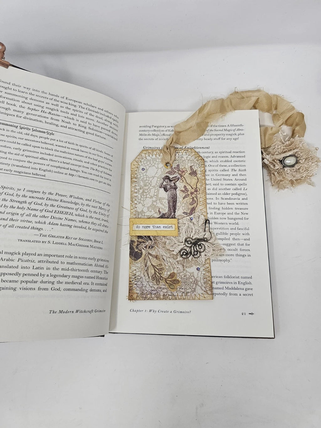 Vintage Bookmark - "Do More Than Exist".