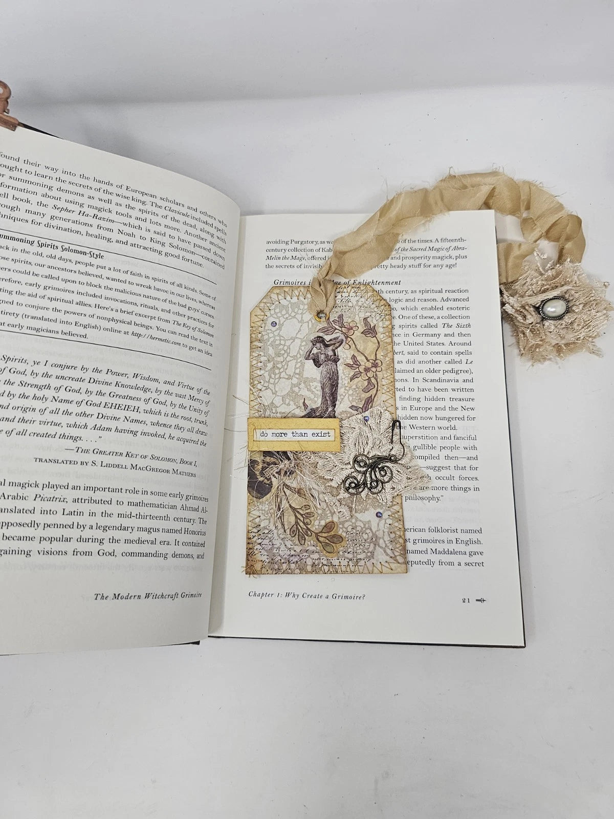 Vintage Bookmark - "Do More Than Exist".