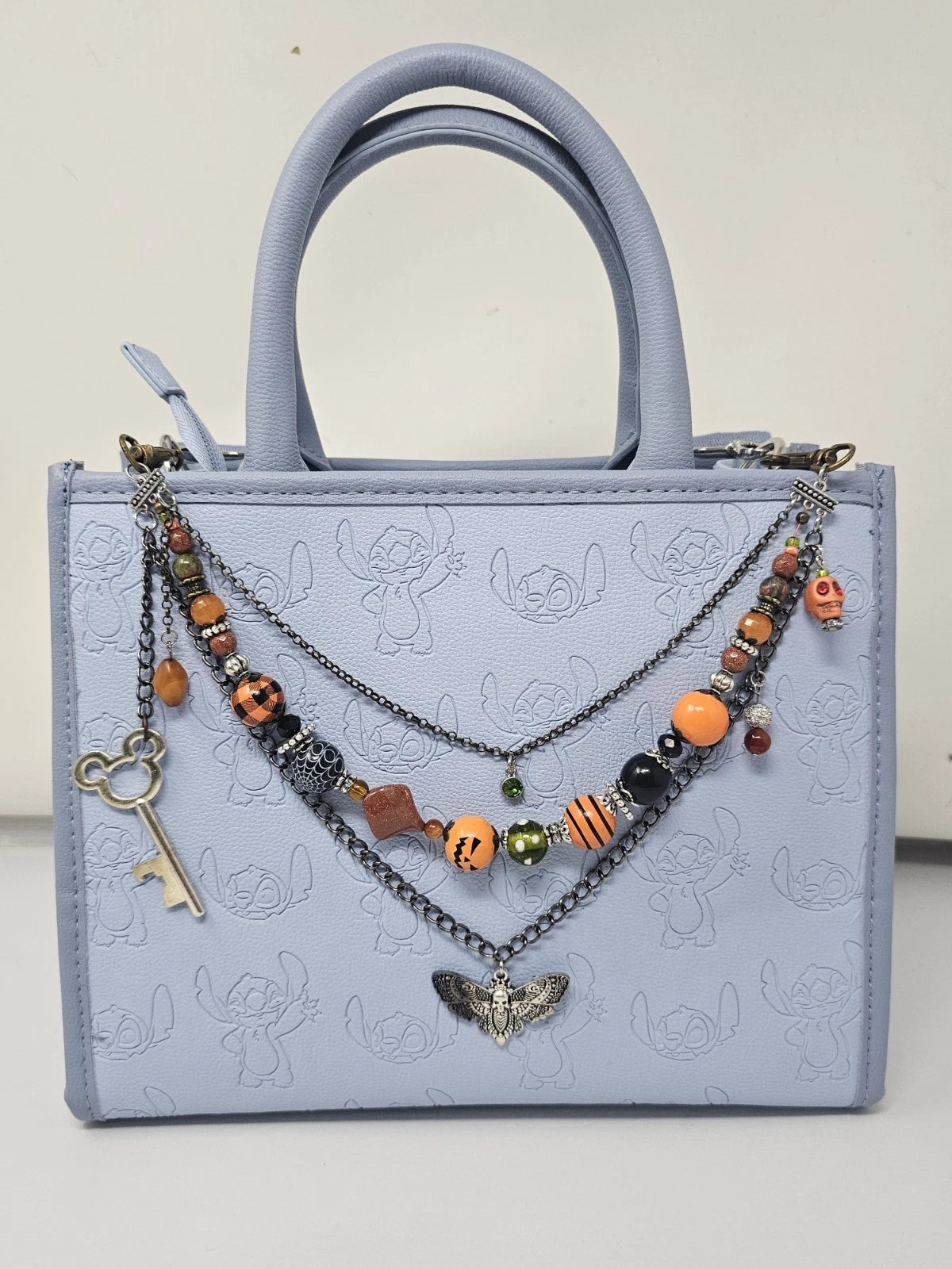 Double Chain Purse Charm - Mickey's Key & Moth