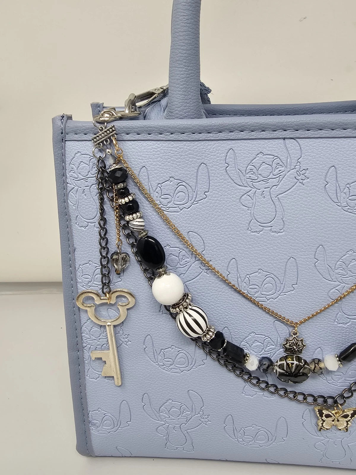 Double Chain Purse Charm - Mickey's Key & Spider