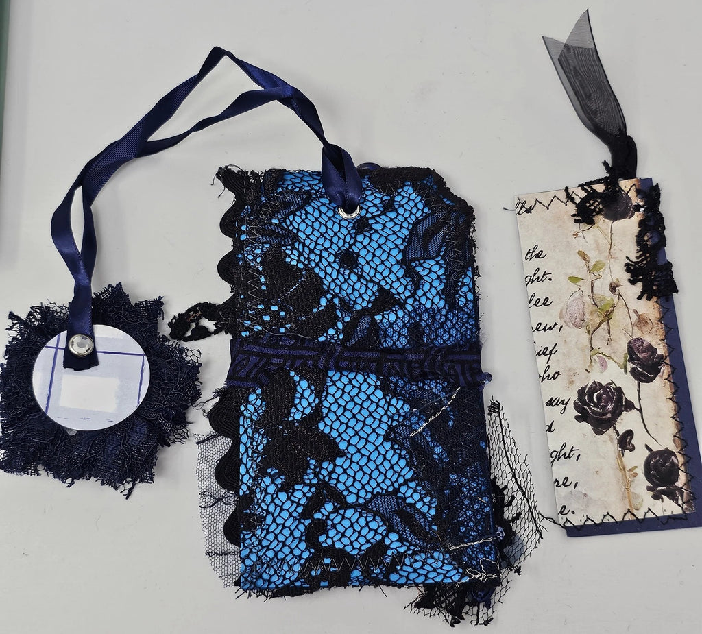 Vintage Chick Lace Bookmark - Secret - Handmade