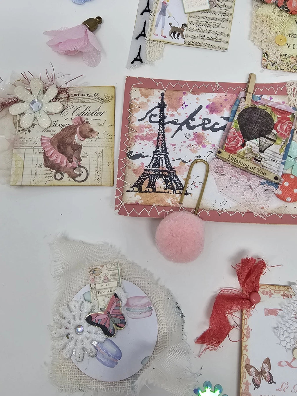 Journaling Kit With Chunky Purse Charm  - From Paris With Love French Themed
