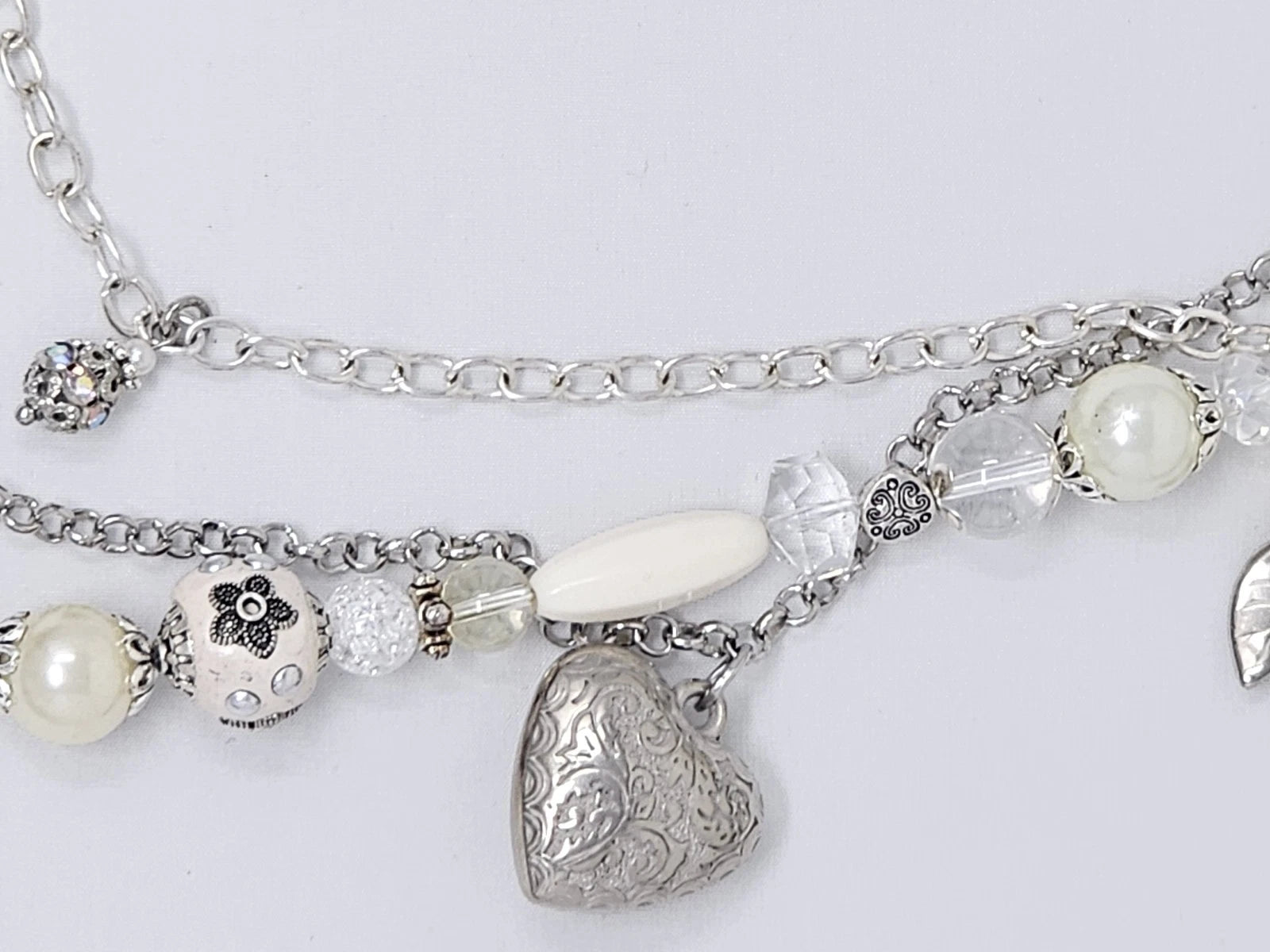 Double Chain Purse Charm - Mickey's Key & Pearls