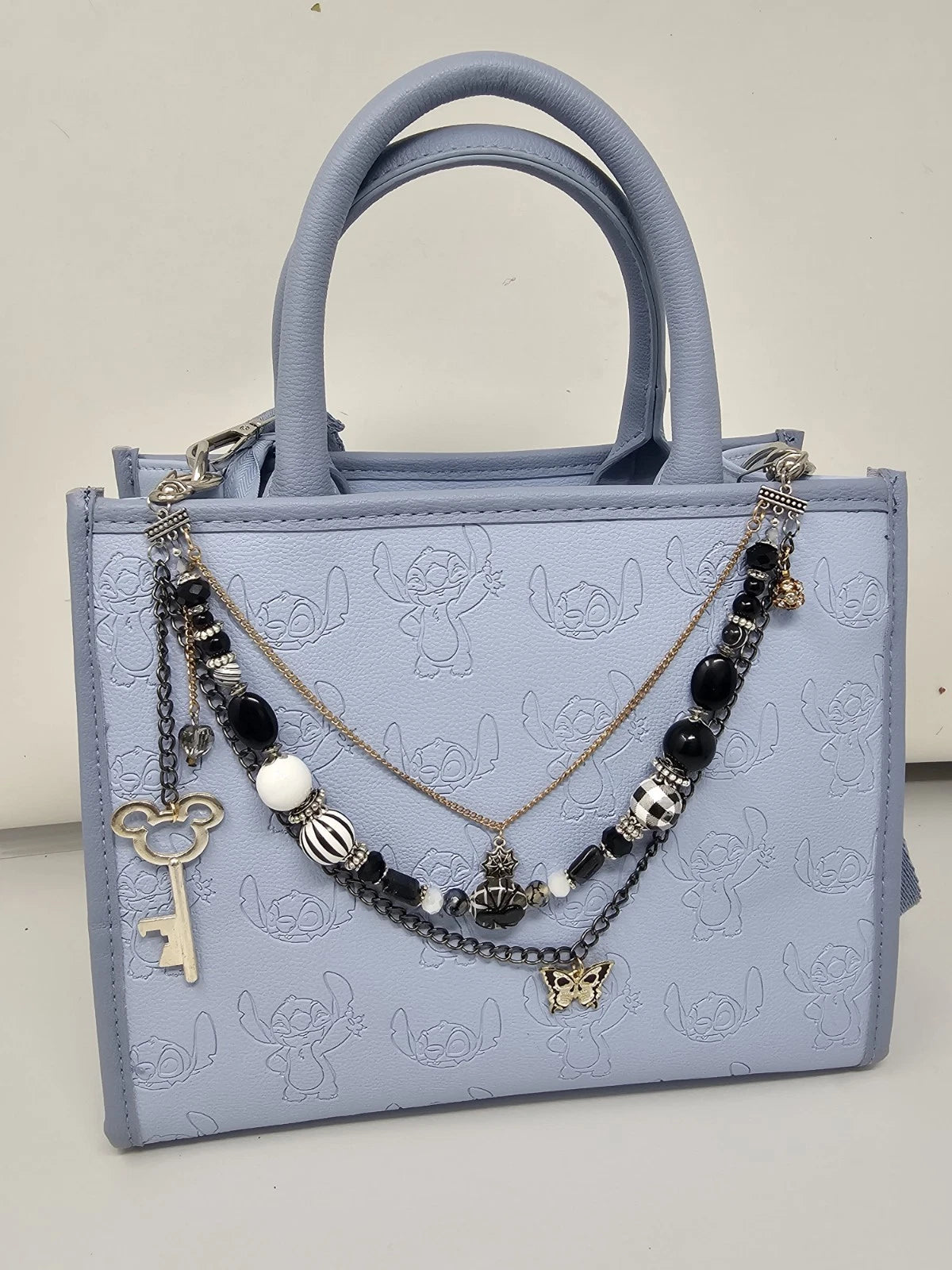 Double Chain Purse Charm - Mickey's Key & Spider