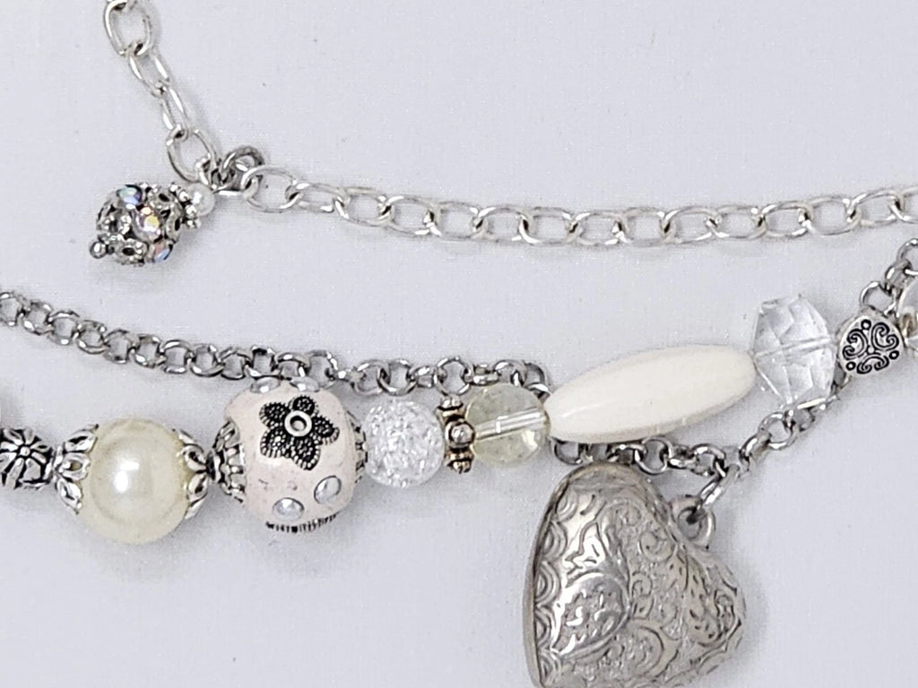 Double Chain Purse Charm - Mickey's Key & Pearls