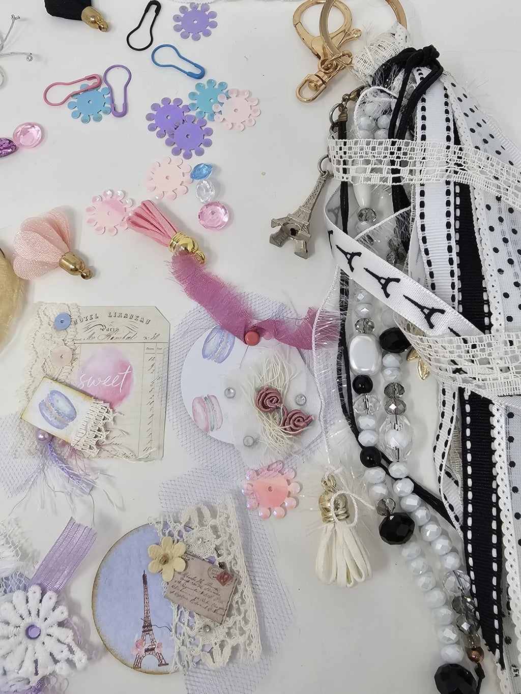 Journaling Kit With Chunky Purse Charm  - From Paris With Love French Themed
