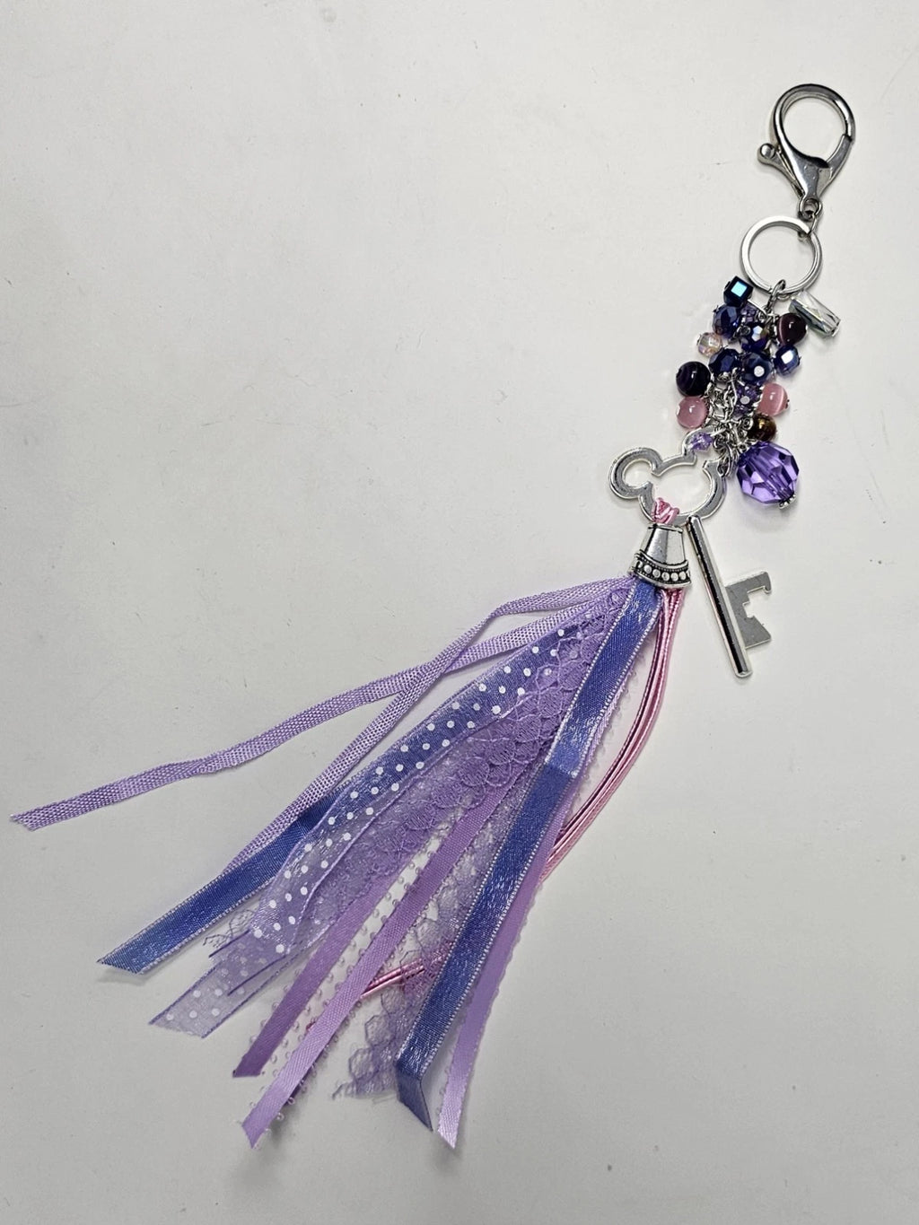 Purse Charm - Disney Key Lilac Natural Stones